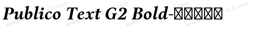 Publico Text G2 Bold字体转换